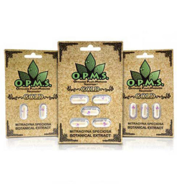 O.P.M.S Gold Kratom Capsule Blister Pack