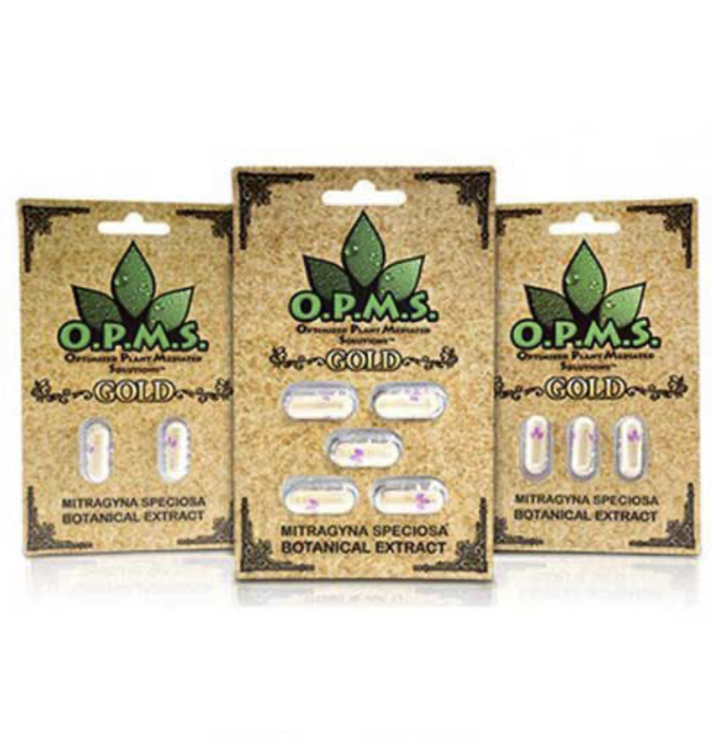 O.P.M.S Gold Kratom Capsule Blister Pack