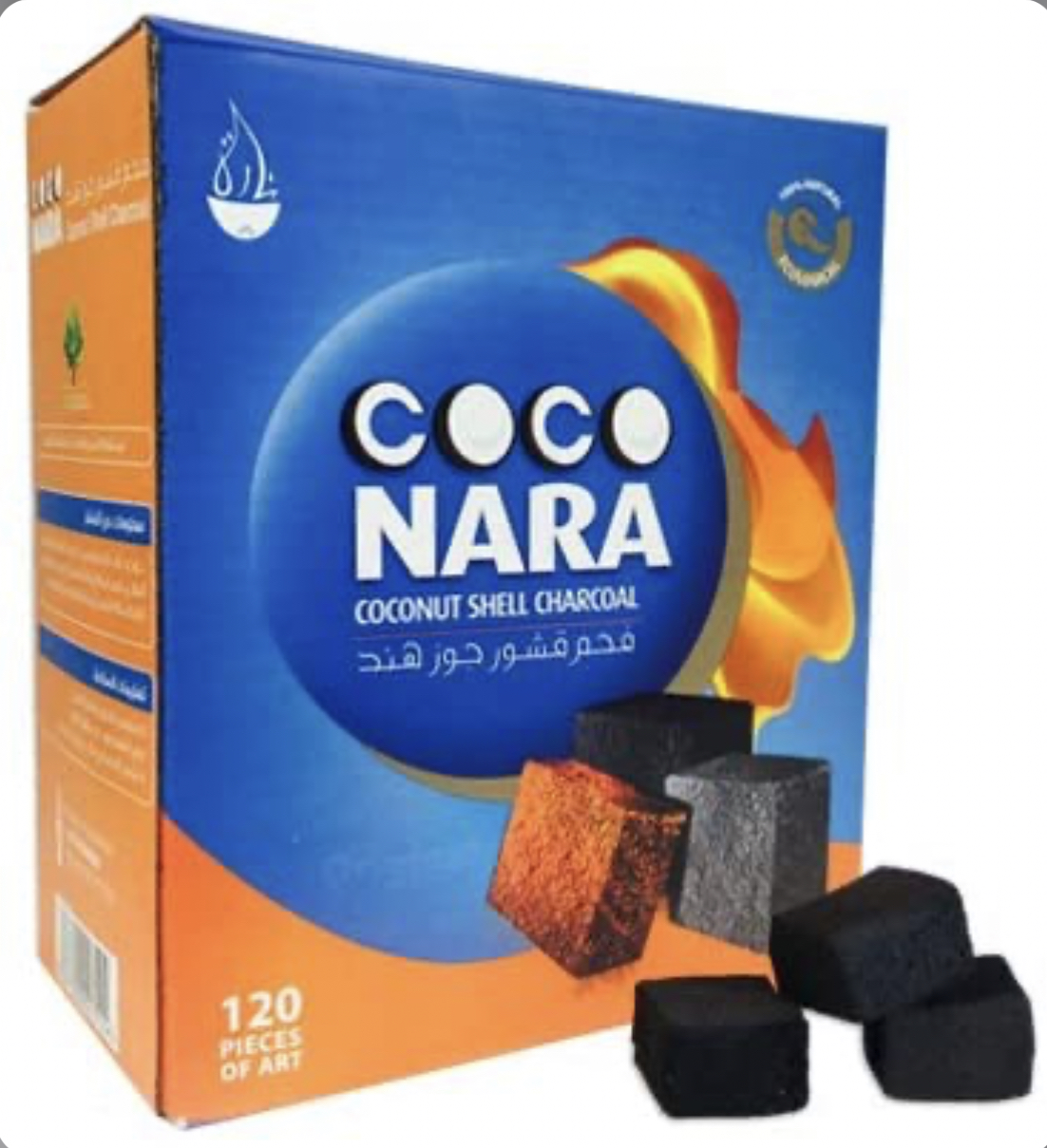 Coconara Hookah Coconut Charcoals 20pc, 60pc, 120pc - Image 3