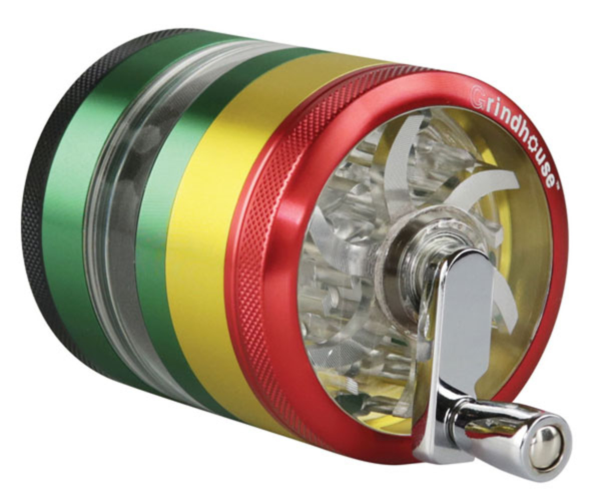 Grindhouse 2.5" Aluminum 4pc Grinder w/ Crank & Side Window - Image 3