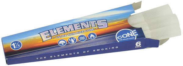 Elements Pre Rolled Cones 1 1/4 6pk