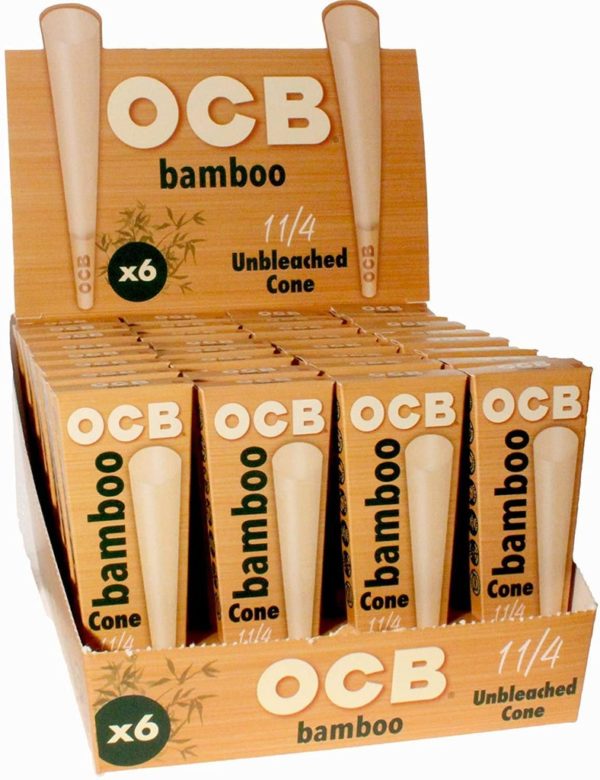 OCB Bamboo Unbleached Cones 1 1/4