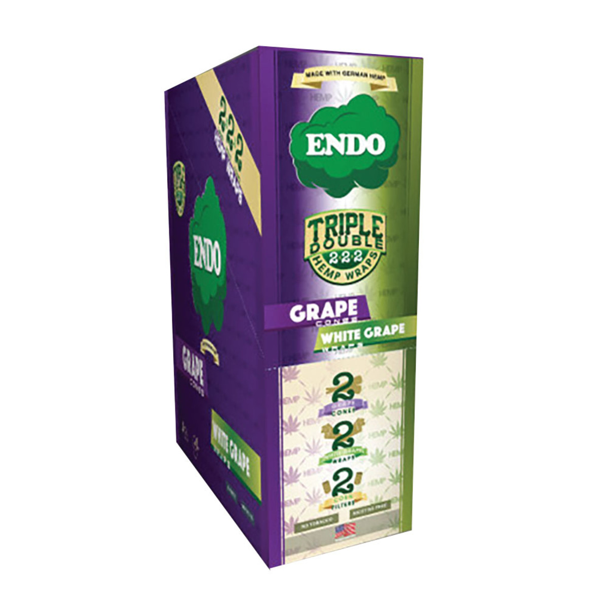 Endo Triple Double Hemp Wraps/Cones/Filters Combo - Image 2