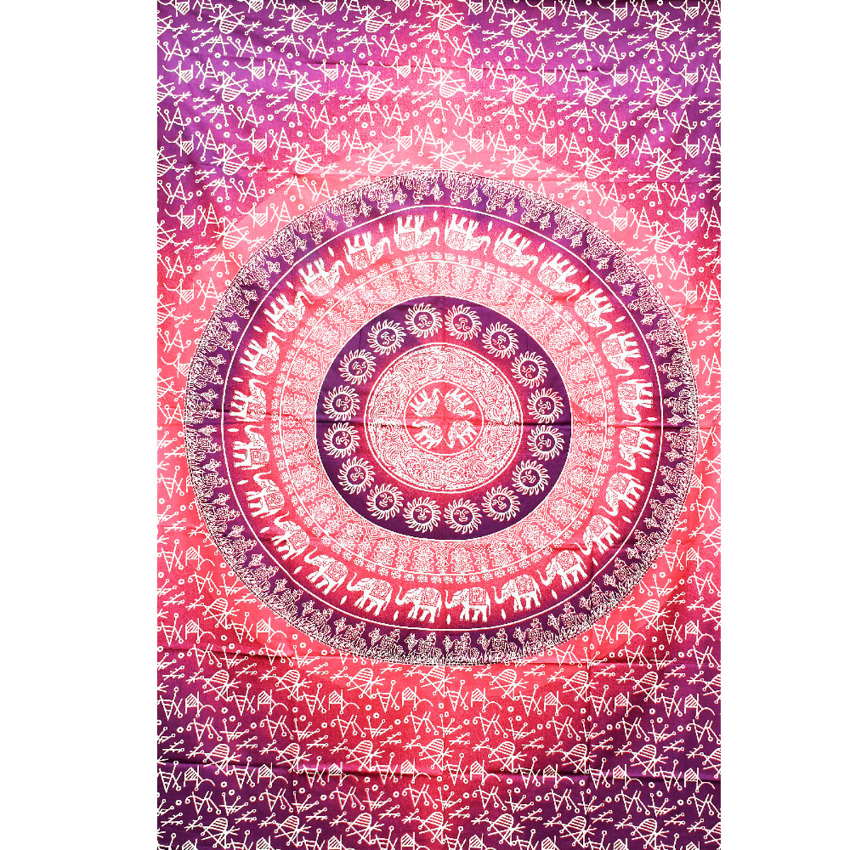 ThreadHeads Fancy Pink Mandala Tapestry 55" x 83"