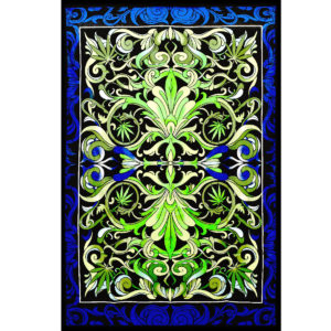 ThreadHeads Hemp Leaf Kaleidoscope Tapestry | 55" x 83"