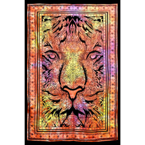 ThreadHeads Jungle Royalty Ornate Big Cat Tapestry | 55"x83"