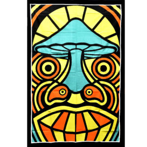ThreadHeads Tribal Mushroom Man Tapestry | 55" x 83"