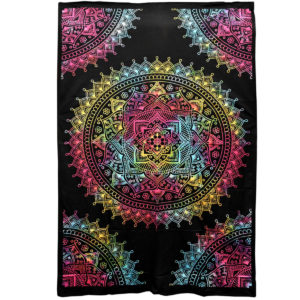 Tribal Mandala Cotton Tapestry | 55" x 85" | Multicolor