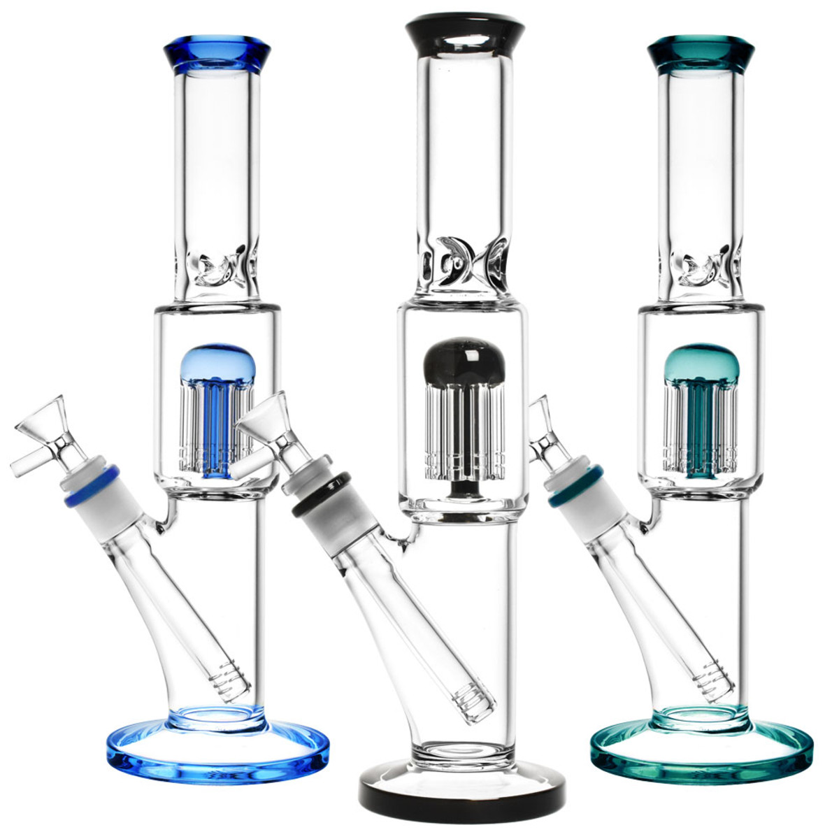 Straight Water Pipe w Jellyfish Perc | 12.5"