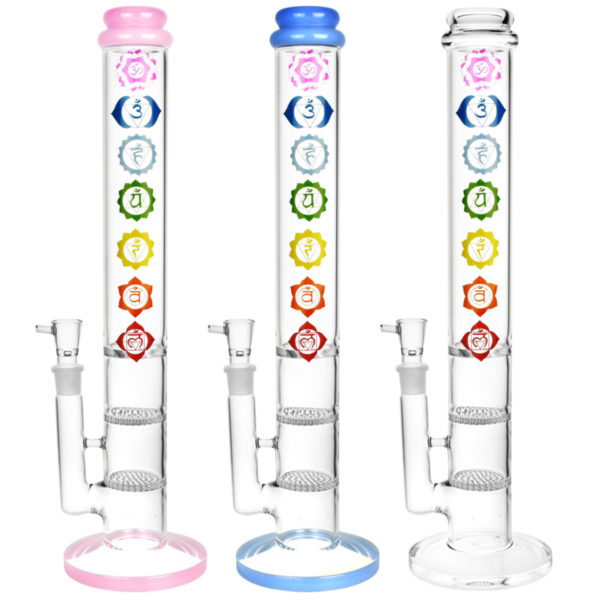 Chakra Straight Tube Water Pipe | 17"