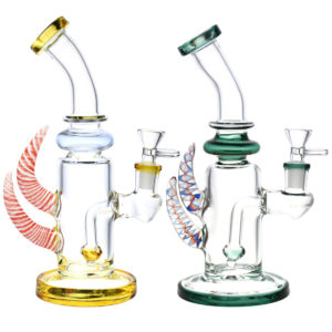Eclectic Horned Glass Water Pipe | 9"