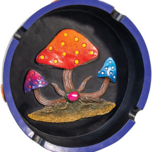 Polyresin Round Mushroom Ashtray | 5.75"