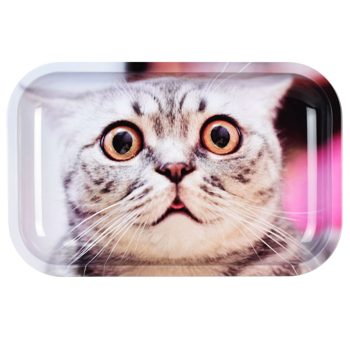 Pulsar Metal Rolling Tray | Stoned Cat | 11"x7"