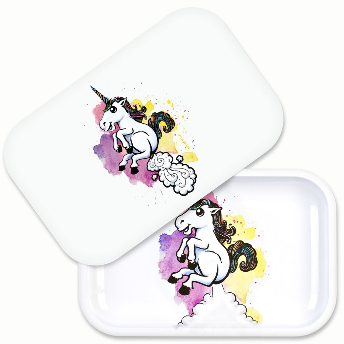 Pulsar Metal Rolling Tray w/ Lid | 11" x 7" | Farticorn