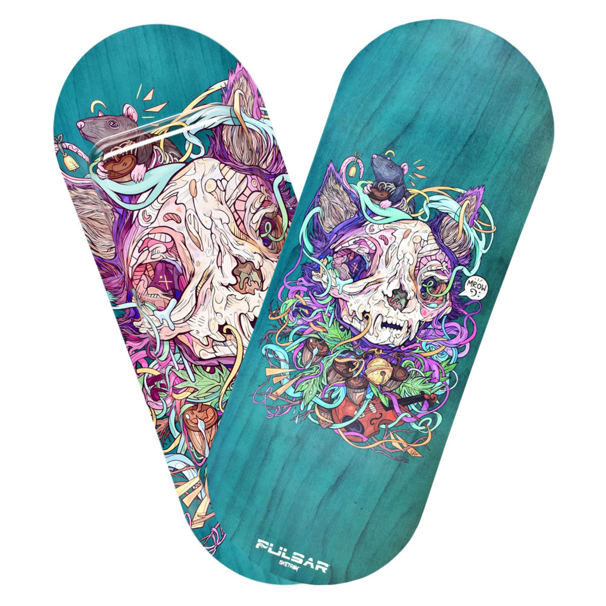 Pulsar SK8Tray Rolling Tray w/ Lid - MrOw | 7.25"x19.75"