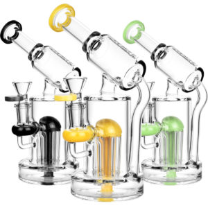 Pulsar Side Oil Can Recycler Waterpipe - 7.5"