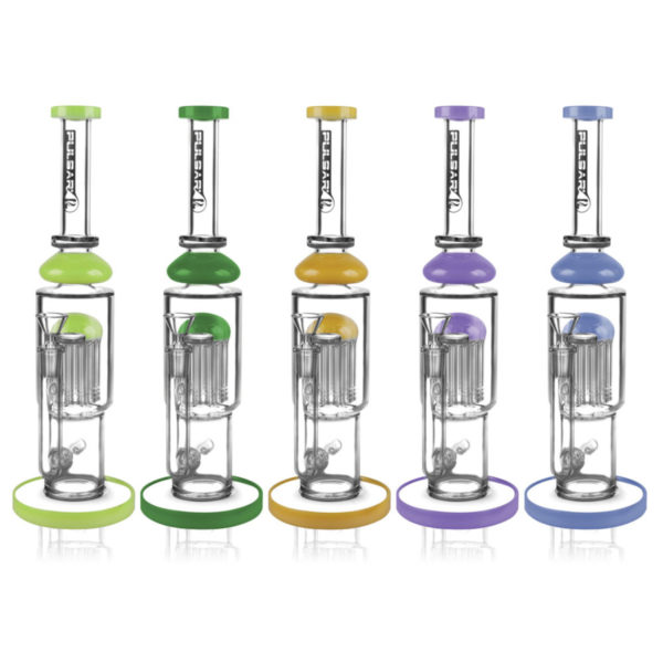 Pulsar Tree Perc Colorful Water Pipe - 13"