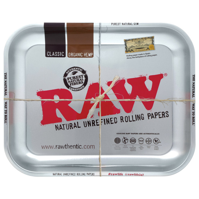 Raw High Sided Steel Rolling Tray - Various Sizes & Colors - Image 2