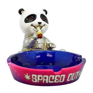 Spaced Out Panda Polyresin Ashtray | 5.6"x4"