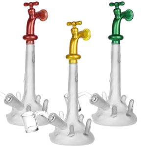 Water Spigot Frosted Glass Dab Rig | 8.5"