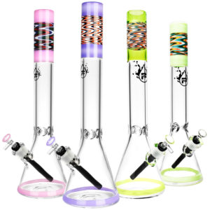 Pulsar Black Downstem Water Pipe | 18"