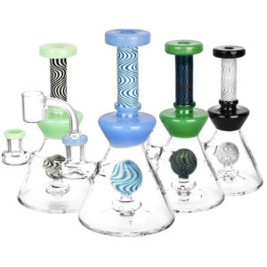 Pulsar Op Art Striped Ball Perc Rig | 7"