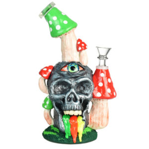 Pulsar Rainbow Puking Skull Water Pipe | 9.5"