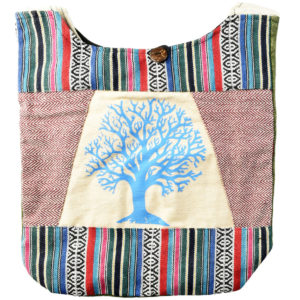 ThreadHeads Fractal Painted Tree Colorful Sling Bag | 14"x16"