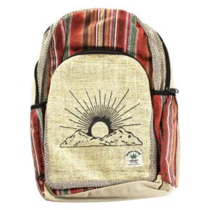 ThreadHeads Himalayan Hemp Mountain Sunrise Backpack - 11"x16"