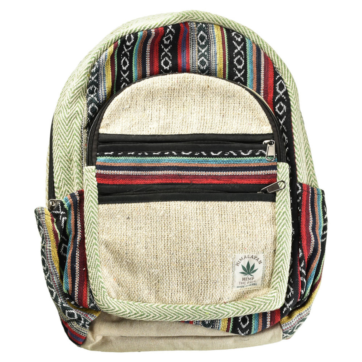 ThreadHeads Himalayan Hemp MultiZipper Backpack 10″x16″