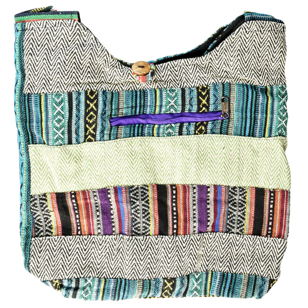 ThreadHeads Multi-Pattern Wide Stripes Sling Bag | 15"x15"