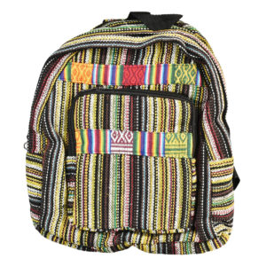 ThreadHeads Striped Backpack w/ Rainbow Accents | 8" x 10"