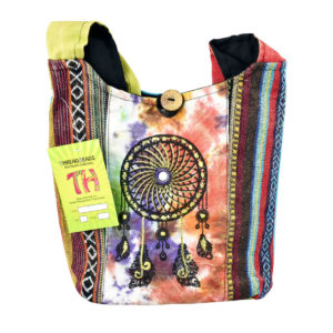 ThreadHeads Tie-Dye Dream Catcher Cross-body Bag - 9.5" x 9"