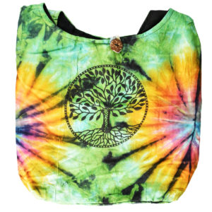 ThreadHeads Tree of Life Tie-Dye Sling Bag | 14"x14"