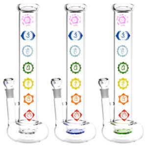 Hollow Base Chakra Water Pipe | 14"