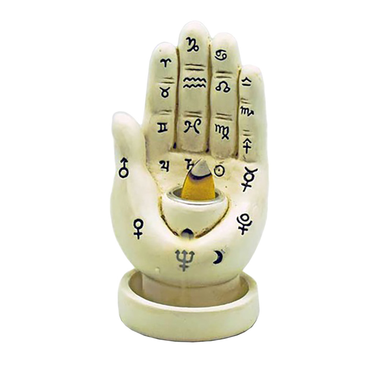 Palmistry Hand Backflow Incense Burner 4.5"