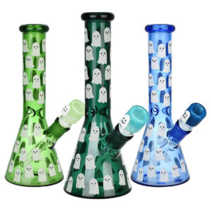 Ghostly Glow Beaker Water Pipe | 10"