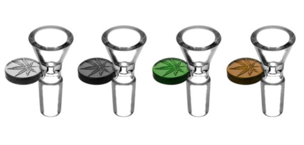 Herb Slide w/ Embossed Leaf Tab | 14mm Male