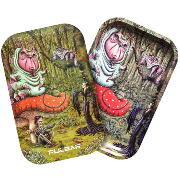 Pulsar Metal Rolling Tray w/ Lid | 11"x7" | Malice in Wonderland