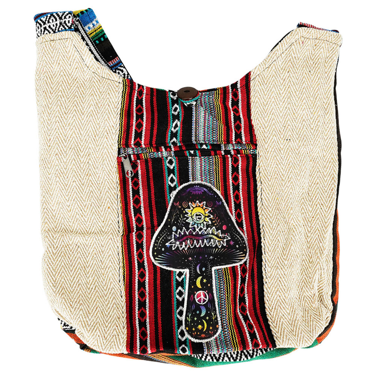 ThreadHeads Southwest Style Astral Mushroom Sling Bag | 15" x 15"