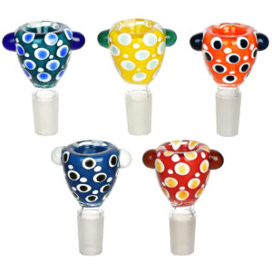 Watchful Eyes Glass Herb Slide - Colors Vary