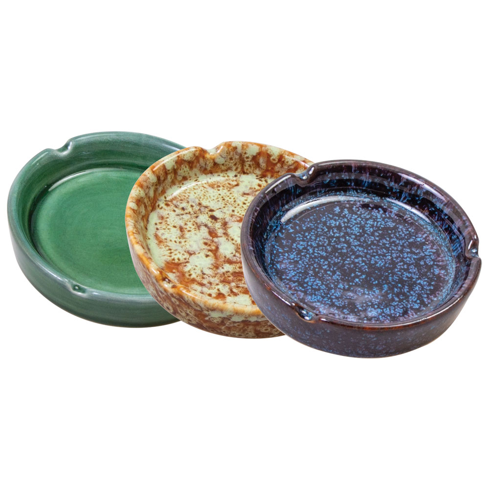 Fujima Glazed Porcelain Ashtrays | 3.75"