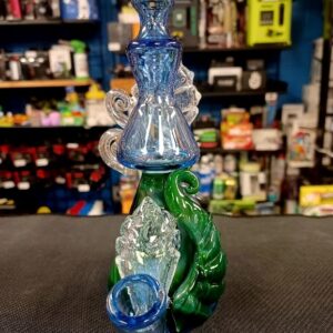 Haha Glass Green and Blue Swirl Rig