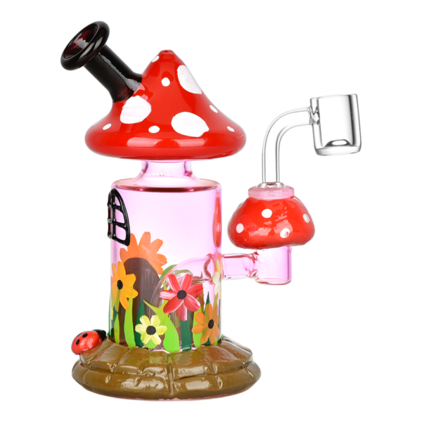 Magic Shroom Garden Glow In The Dark Glass Dab Rig