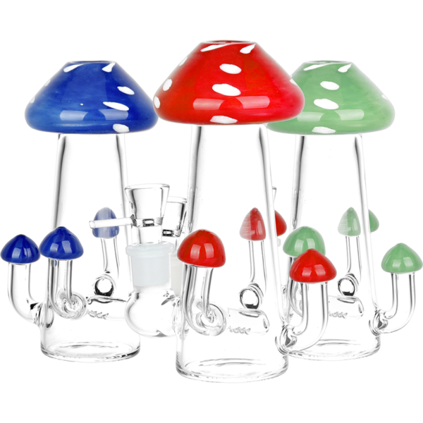Old School Toadstool Glass Water Pipe