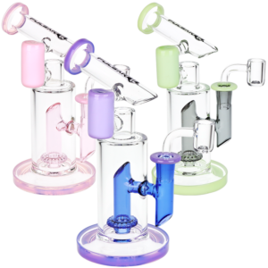 Pulsar Bicolor Fractured Tower Glass Dab Rig