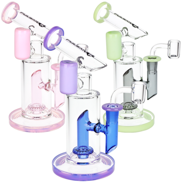 Pulsar Bicolor Fractured Tower Glass Dab Rig