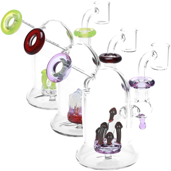 Pulsar Bioluminescence Shroom Mini Glass Dab Rig