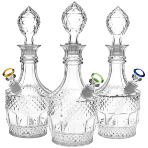 Vintage Crystal Decanter Glass Water Pipe