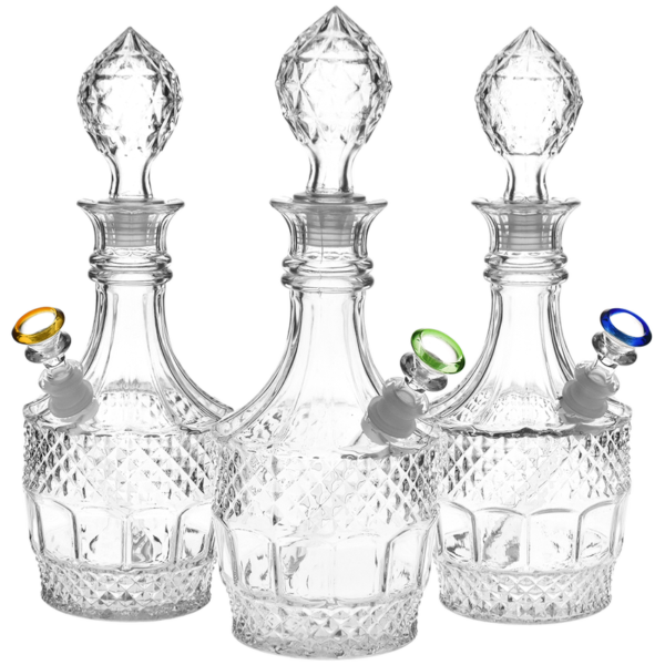 Vintage Crystal Decanter Glass Water Pipe